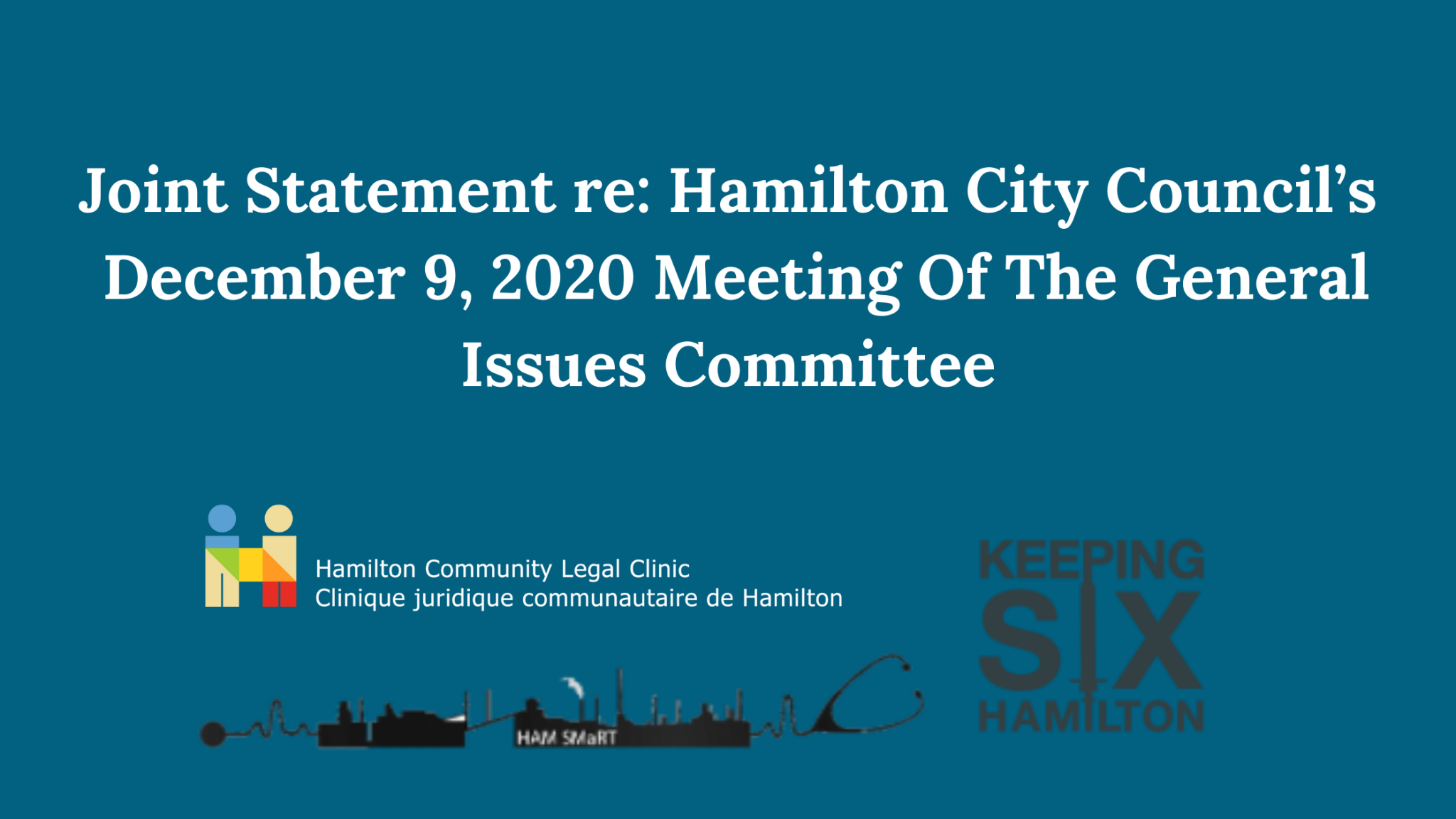 Joint Statement re Hamilton City Council’s December 9, 2020 Meeting Of
